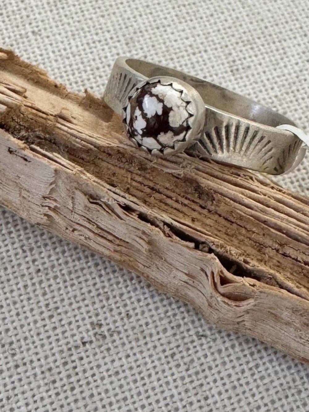 Wild Horse Turquoise Ring Sterling Silver Size 8 NWT Western Boho